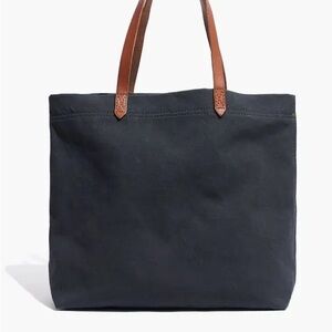 Madewell Canvas Transport Tote Bag (Black Sea/Navy)